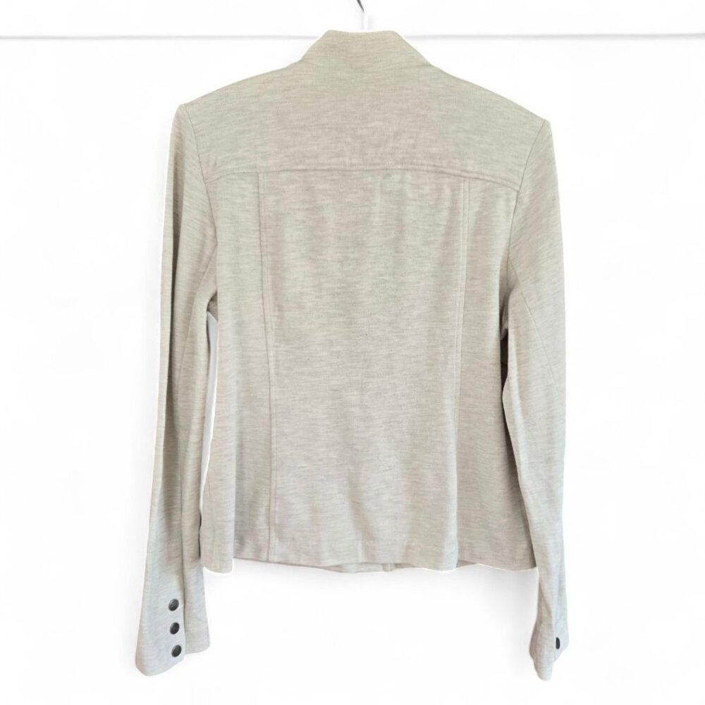 Cabi Womens Heather Cream Double Breasted Knit Military Jacket Size Medium - Picture 3 of 5